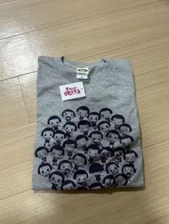 チコちゃんに叱られる　顔柄 グレー Tシャツ