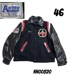カナダ製 ASTRO 袖レザー スタジャン GEORGETOWN サイズ46 黒