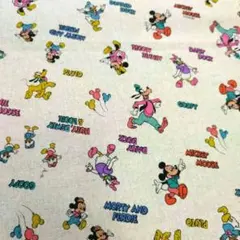 レトロミッキー麻生地