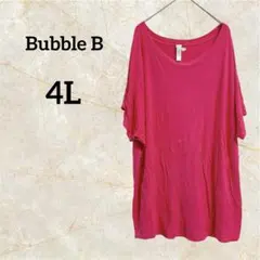Bubble B ピンク オーバーサイズ Tシャツ 半袖【4L】
