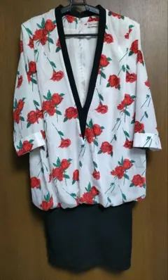 昭和・平成　レトロ古着　ワンピース　花柄　y2k