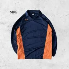 NIKE ナイキ 配色ゲームシャツ ロンT ネイビー S～M相当 y2k