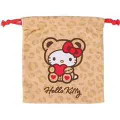 サンリオ　ハローキティ　巾着　ヒョウ柄　しまむら