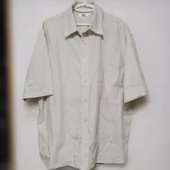 UNIQLO U 半袖シャツ イエローベージュ チェック柄 XLのサムネイル
