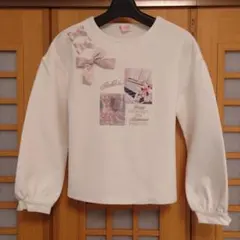 ③メゾピアノ　トレーナー　白　140cm