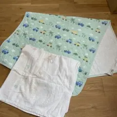 春夏用 車と植物柄の昼寝布団カバー