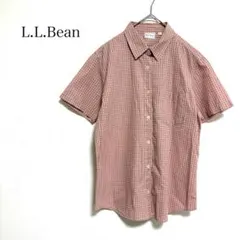 L.L.Beanエルエルビーン チェック半袖シャツ（S）薄手 コットン100％