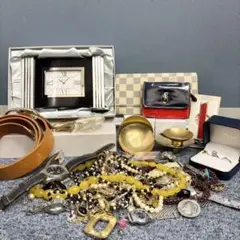 遺品整理 アクセサリー 時計 まとめ ブローチ タイピン 刻印未検品 1588