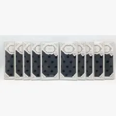 【新品・10足セット】Streamドット柄タイツ 20デニール ブラック M〜L