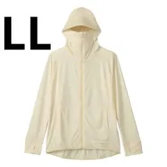 残2 LL オフホワイト ワークマン レディースクールUVサンシェードパーカー