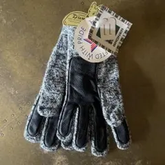 デッドストック broner ニット手袋 ディアスキンレザー USA製
