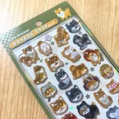 正規品 ボンボンドロップシール 柴犬 和柄