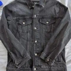 ZARA ブラック デニムジャケット　Gジャン　黒　ザラ　Mサイズ　美品　グレー