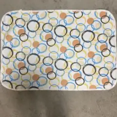 カラフル円形模様のブランケット　膝掛け