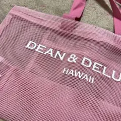 DEAN & DELUCA ピンク メッシュ トートバッグ
