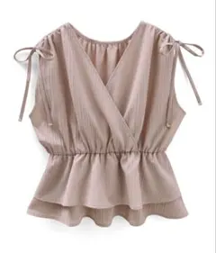 GRL リボンペプラムトップス　fo2114