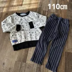 110㎝　裏起毛　ドラえもんトレーナー　futafuta ロングパンツ　セット