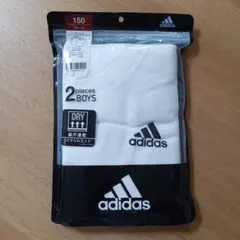 アディダス　半袖Tシャツ　インナーシャツ　150cm　2枚入り　白　丸首