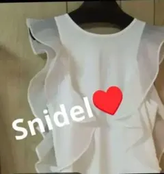 【Snidel】♥ホワイトフリルノースリーブトップス　ブラウス　スナイデル