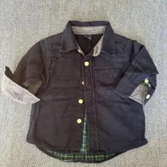 babyGap ダークブルー 長袖シャツ 12-18ヶ月　80