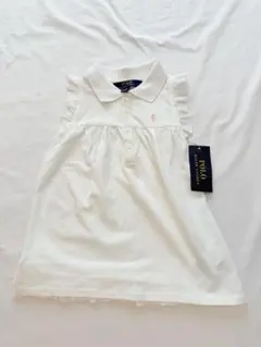新品　Polo Ralph Lauren フリル付きポロシャツ ホワイト