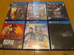 PS4ソフト6枚セット RDR2/地球防衛軍5/ドラクエ11/FF7リメイク他