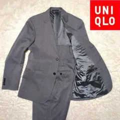 美品！UNIQLO　ストレッチウールスリムジャケットセットアップ　M　グレー