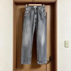 ZARA ザラ ブラックデニム ジーンズ グレー ハイウェスト ジーパン 灰色