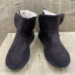 新品★レディース★23.0cm★軽量 裏ボアショートブーツ 焦茶色 6508