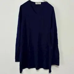【美品◎】【ジョルジュレッシュ】 Vネック大人ニット　ネイビー　36/S【w4】