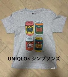 【シンプソンズ】 the Simpsons ユニクロ　XSサイズ　グレー系