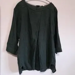used美品☆七分袖 チュニック ダークグリーンのサムネイル