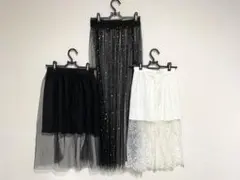 チュールスカート3点セット