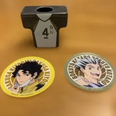 木兎光太郎　歯ブラシスタンド＆ステッカー　佐久早聖臣ステッカー　ハイキュー