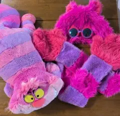 チェシャ猫 マフラーキャップ　チェシャ猫ぬいぐるみ　サングラス　3点セット