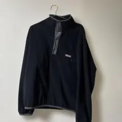 フリースジャケット ハーフジップ 黒