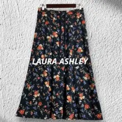美品 ローラアシュレイ 花柄ジャージーロングスカート 9号のサムネイル