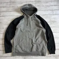 Columbia ラグランフーディ グレー×ブラック L アウトドア　メンズ古着