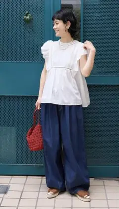 フリークスストア　リネン混カーブイージーパンツ