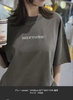 MONO-MART MIxture刺繍入りグレーTシャツのサムネイル