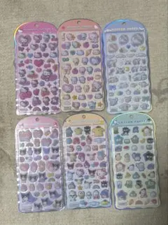 【正規品】　コットンパフィーシール 6種セット