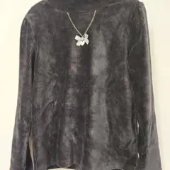 any FAM ネックレスデザイン ハイネックカットソー