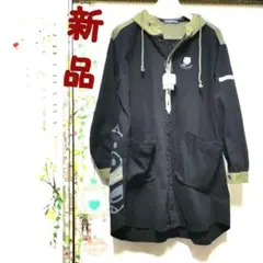 【新品】drug store's 長袖シャツコート チュニック 異素材フードつき