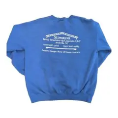 す*ぼ様 GILDAN 企業ロゴ スウェット ブルー M 古着