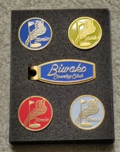琵琶湖カントリー倶楽部　ゴルフマーカー4個セット