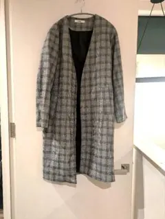 OZOC チェック柄 コート カーディガン 38サイズ