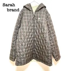 サラブランド　キルティングジャケット　カーキ　Ｌ　チェック　リバーシブル　ジップ
