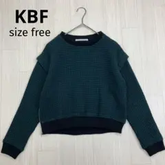 KBF ケービーエフ ジャガード クロップド ニット セーター プルオーバー