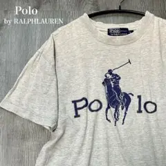 激レア 希少 90S POLORALPHLAUREN ビッグロゴ 半袖 Tシャツ