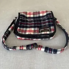JUNK STORE ジャンクストア ショルダーバッグ チェック 起毛 秋冬